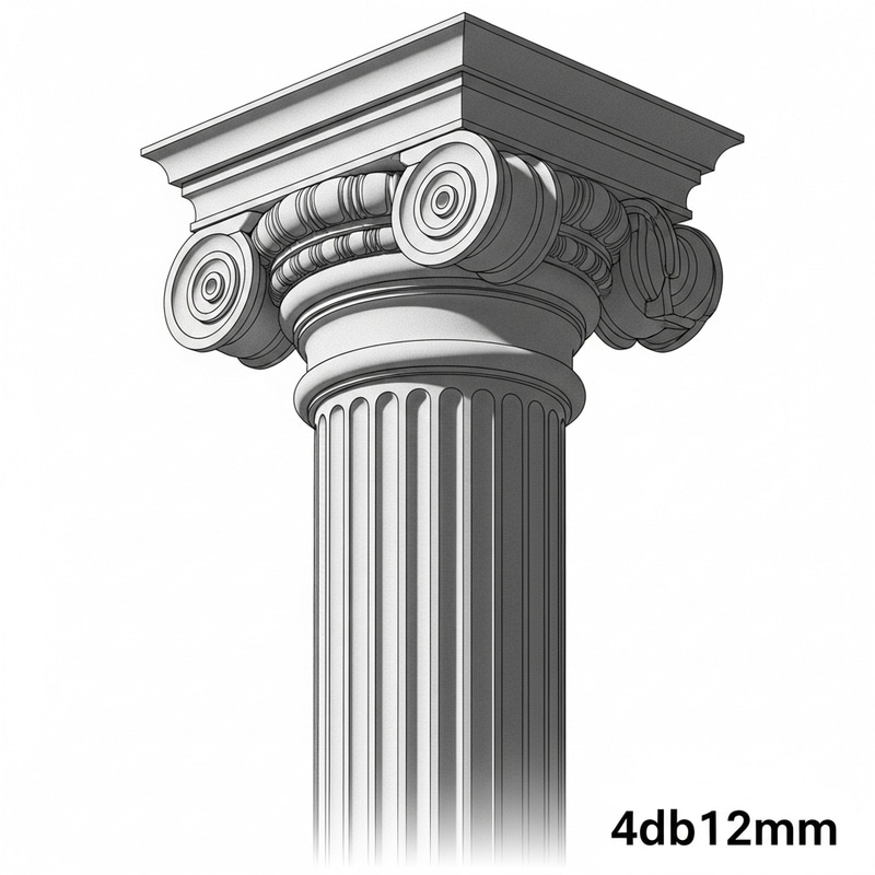 Grayscale Architectural Column Design | 4db12mm Grayscale Architectural Column Design | 4db12mm