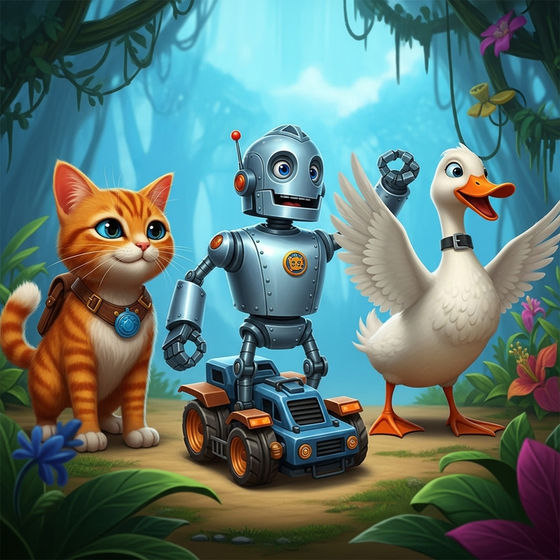Cat, Robot & Duck: An Unexpected Adventure