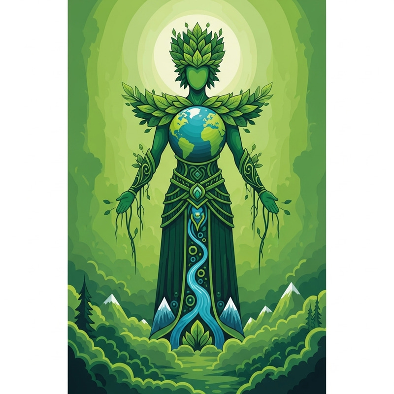 Green Earth King: Symbol of Nature's Majesty