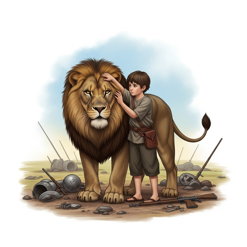 Brave Lion and Boy's Triumph in Unity Brave Lion and Boy's Triumph in Unity