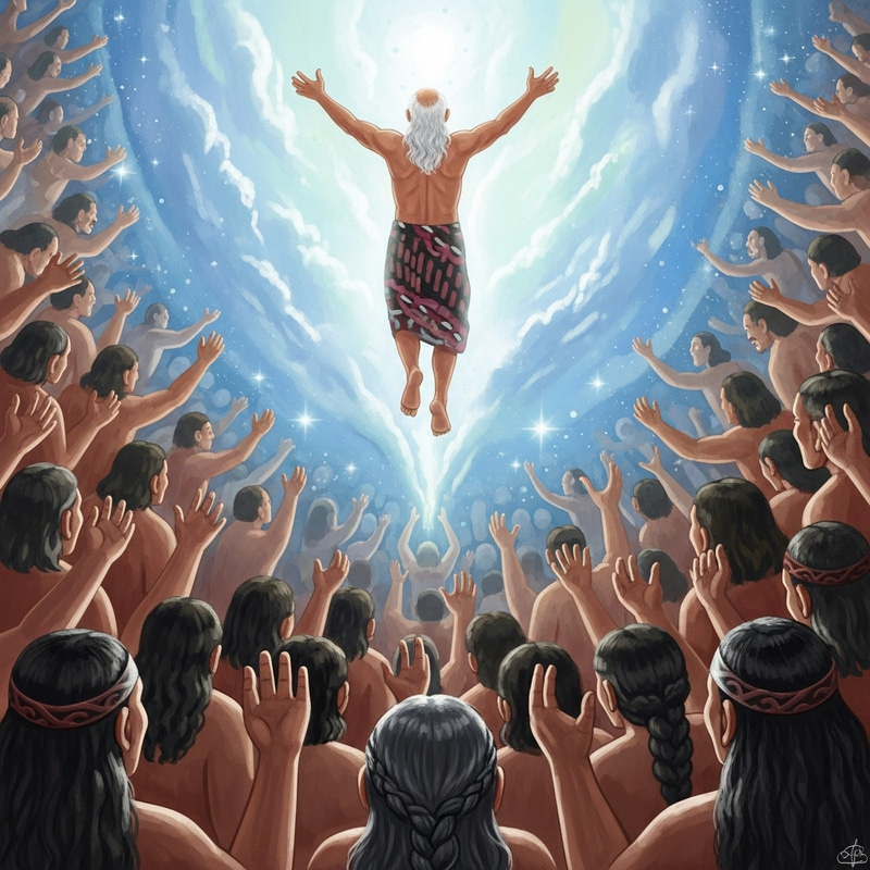 Maori Spirit Ascension: Ancestral Reunion in Heavenly Art Maori Spirit Ascension: Ancestral Reunion in Heavenly Art