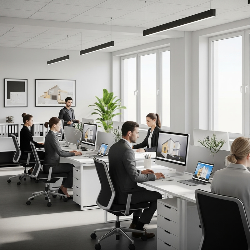 Contemporary Construction Company Office in Minimalist Style Contemporary Construction Company Office in Minimalist Style