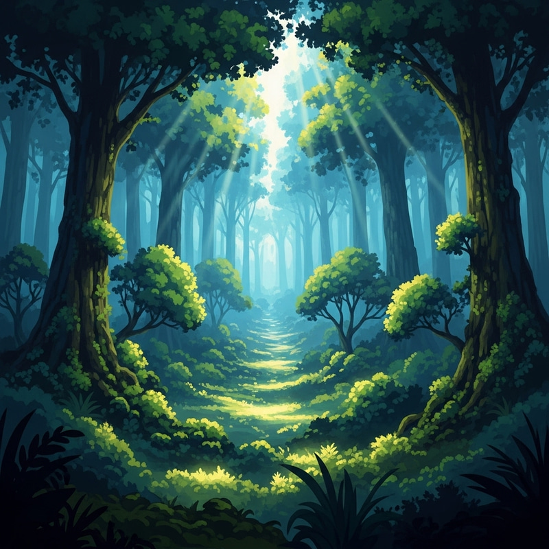 Enchanting Mystical Forest Art - Dreamy Landscape