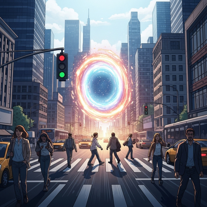 Gateway to Heaven Amidst Urban Hustle | Cityscape Artwork