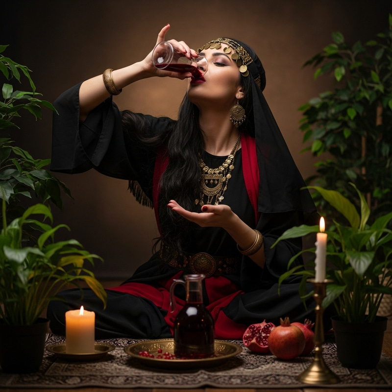 Enchanting Blood Drinking Ritual by a Beautiful Woman Enchanting Blood Drinking Ritual by a Beautiful Woman