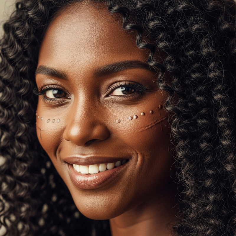 Captivating Ebony Beauty: A Close-Up Portrait