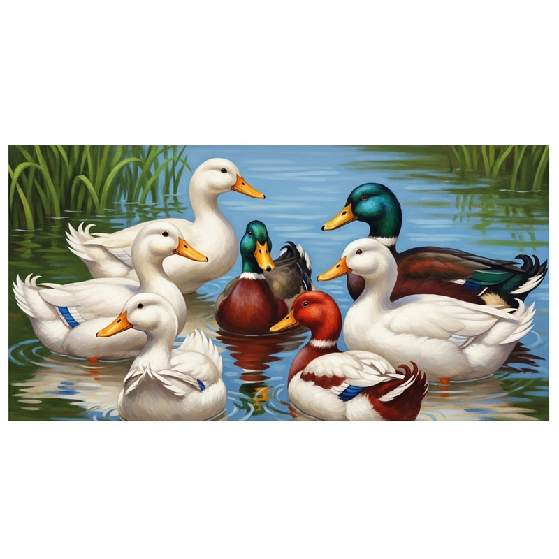 Whimsical Colorful Ducks Banner - Charming and Jovial Collection Whimsical Colorful Ducks Banner - Charming and Jovial Collection