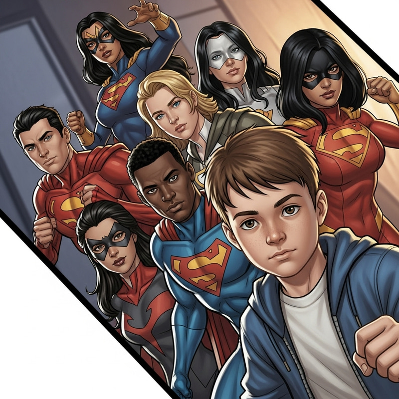 Vibrant Power: Extraordinary Superheroes in Action with Bold Colors