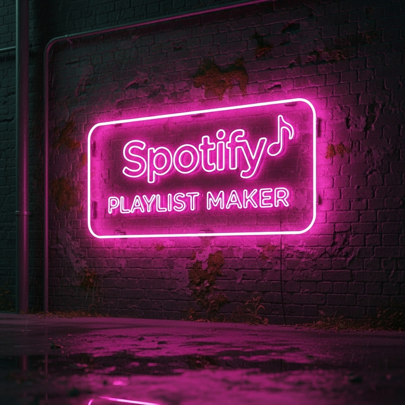 Pink Neon Sign Spotify Playlist Maker Pink Neon Sign Spotify Playlist Maker