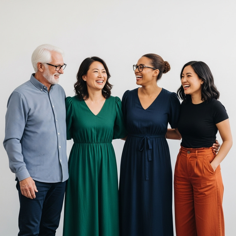 Diverse Team of Professional Workers Smiling Together Diverse Team of Professional Workers Smiling Together