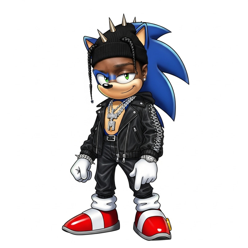 Sonic as ASAP Rocky | Hip-Hop Hedgehog Street Fashion Vibes Sonic as ASAP Rocky | Hip-Hop Hedgehog Street Fashion Vibes