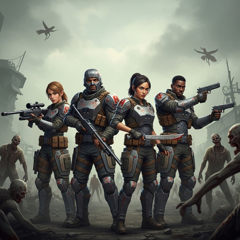 Intense World War Zombie Game with Diverse Soldiers Intense World War Zombie Game with Diverse Soldiers
