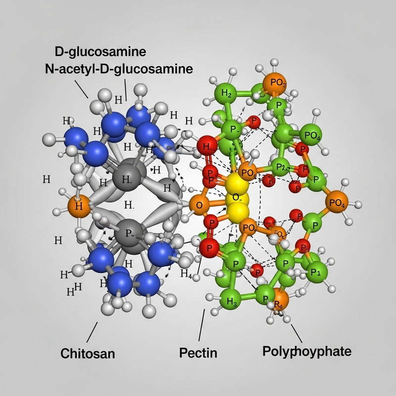 Chemical Structure of Chitosan-Pectin-Polyphosphate Nanoparticles Chemical Structure of Chitosan-Pectin-Polyphosphate Nanoparticles