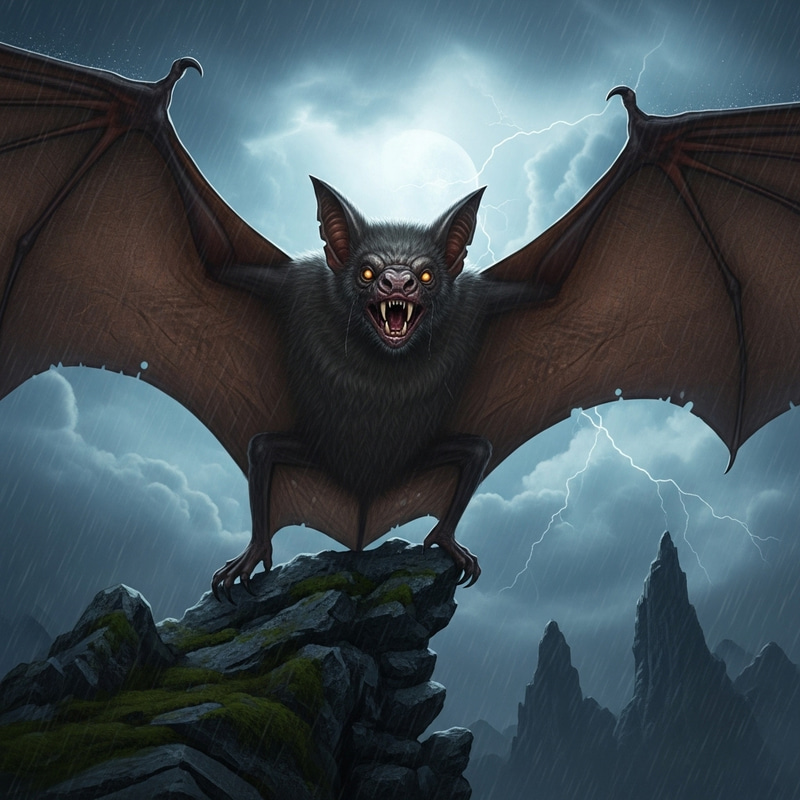 Gigantic Bat Snarling - Bizarre Creatures Gigantic Bat Snarling - Bizarre Creatures