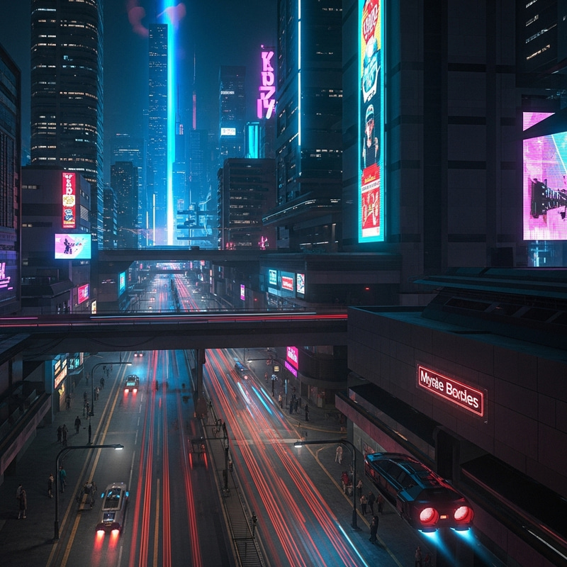 Neon Cyberpunk City: Vibrant Nights in a Hyper-Connected Society Neon Cyberpunk City: Vibrant Nights in a Hyper-Connected Society