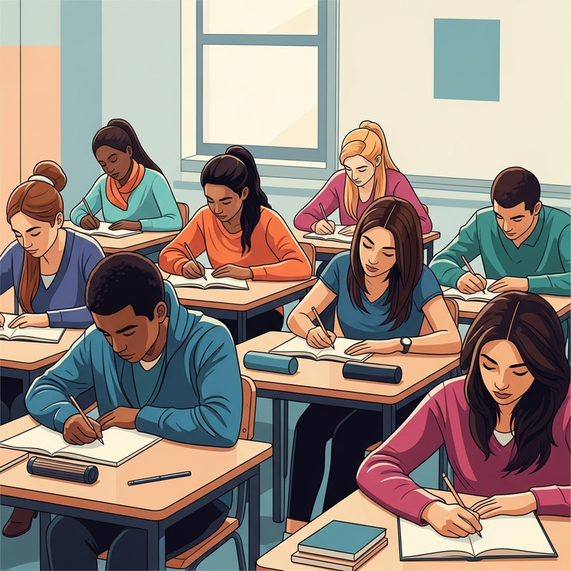 Abstract Classroom Art: Diverse Students Abstract Classroom Art: Diverse Students