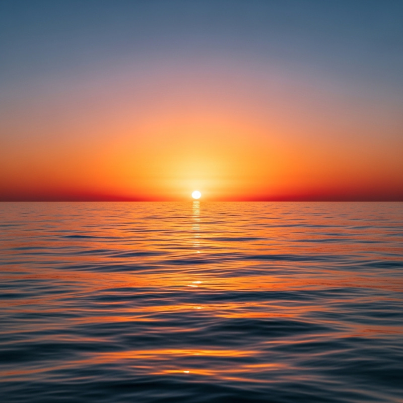 Tranquil Seaside Sunset Painting | Abstract Nature Art Tranquil Seaside Sunset Painting | Abstract Nature Art