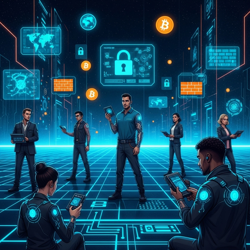 Futuristic Cybersecurity Illustration