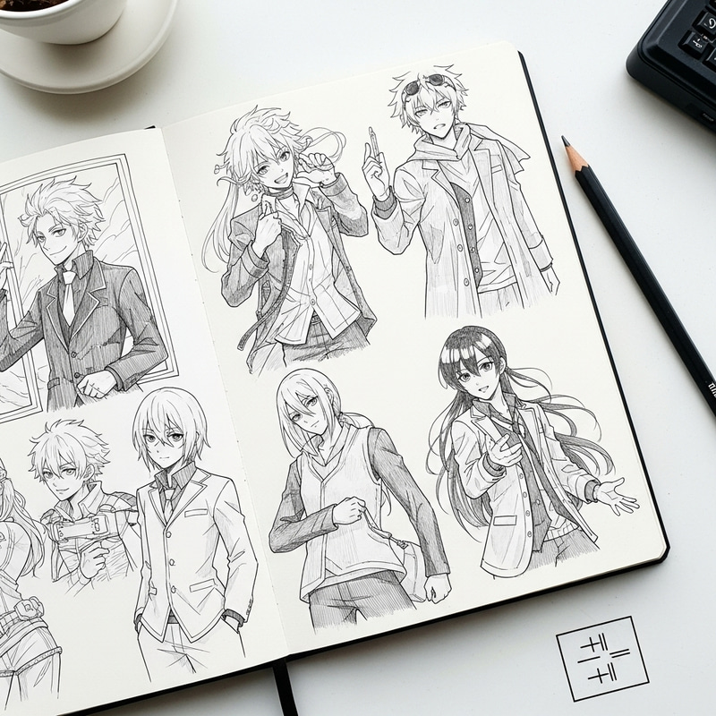 Create Anime Sketchbook: Detailed Anime Drawings | Artist's Station Create Anime Sketchbook: Detailed Anime Drawings | Artist's Station