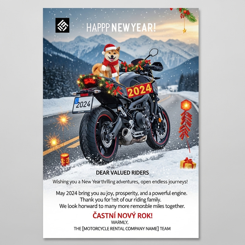 2024 New Year Greeting Card for TamaMoto Motorcycle Rentals in Slovakia 2024 New Year Greeting Card for TamaMoto Motorcycle Rentals in Slovakia