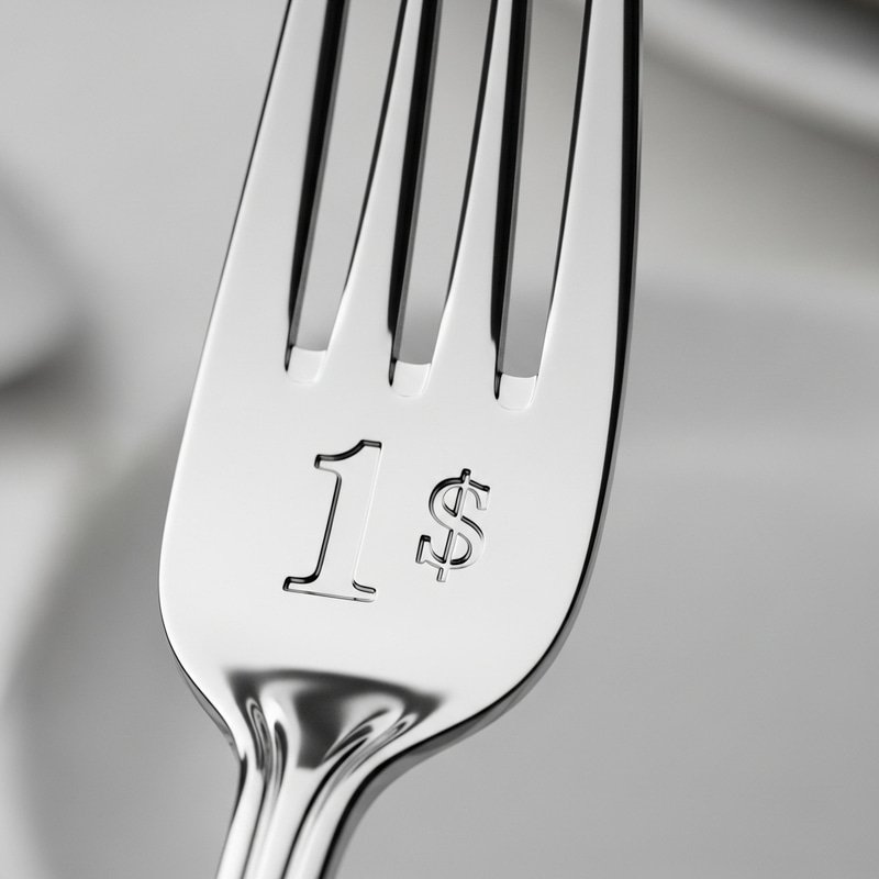 One Dollar Fork - Unique Dining Accessory One Dollar Fork - Unique Dining Accessory