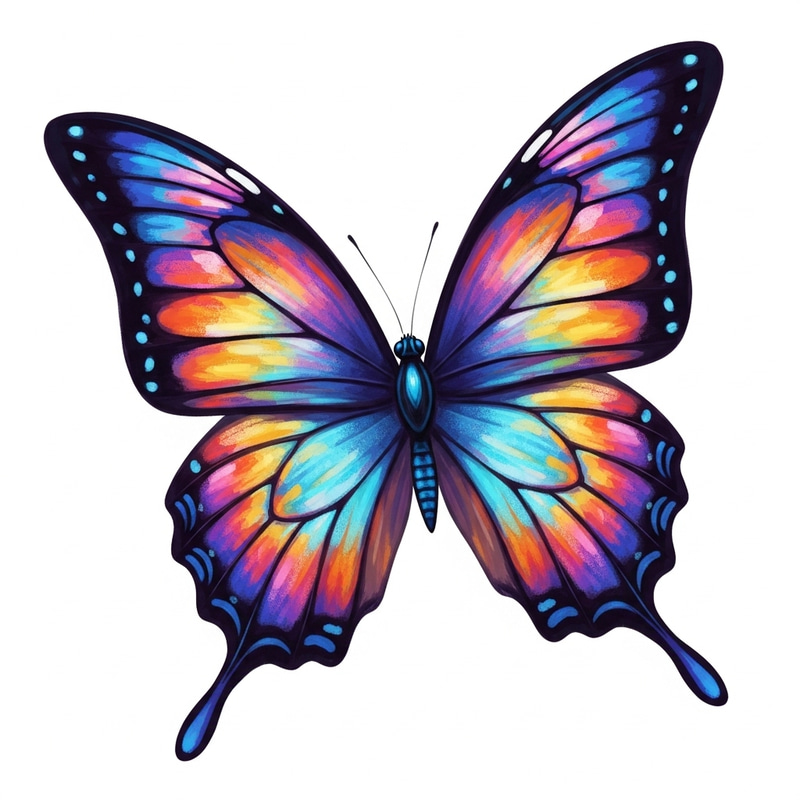 Kaleidoscope of Colors: Butterfly in Elegant Flight | Nature's Beauty Captured