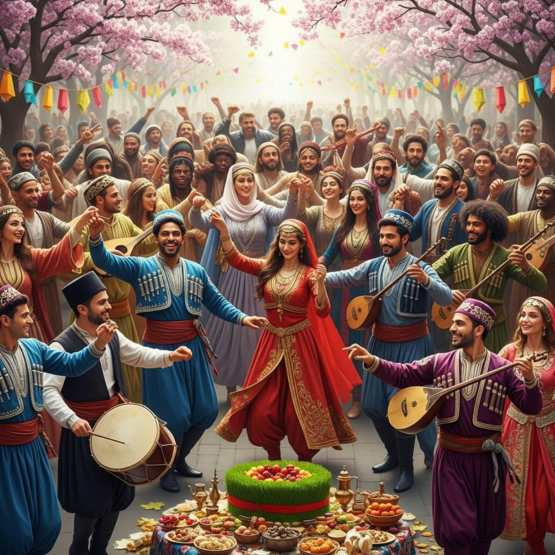 Celebrate Nevruz Bayramı - Diverse Street Festival in Spring Celebrate Nevruz Bayramı - Diverse Street Festival in Spring
