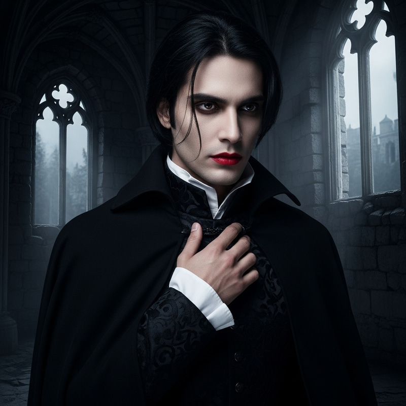 Mysterious Dracula in Gothic Castle Mysterious Dracula in Gothic Castle