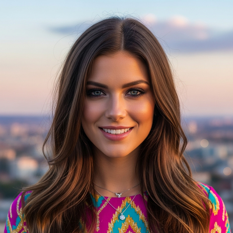 Fashion Model Portrait with Long Brown Hair and Mystic Blue Eyes | Model Roz Fashion Model Portrait with Long Brown Hair and Mystic Blue Eyes | Model Roz