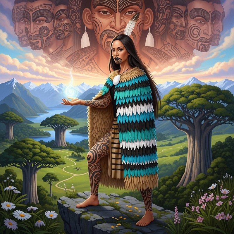 Maori Princess on Cliff Edge: Wisdom and Homage in New Zealand Maori Princess on Cliff Edge: Wisdom and Homage in New Zealand