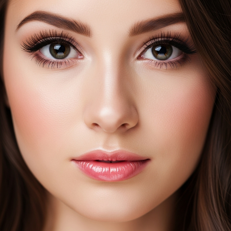 Captivating Black Eyes, Natural Pouty Pink Lips & Luminescent Glow Captivating Black Eyes, Natural Pouty Pink Lips & Luminescent Glow