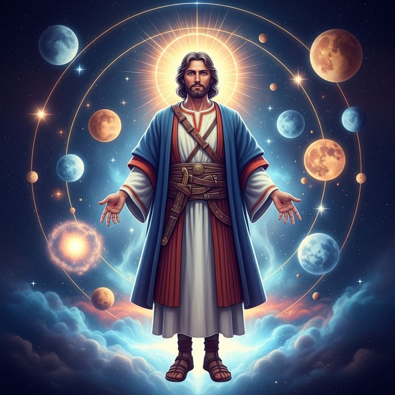 Jesus Christ Caricature in Ethereal Ambiance Jesus Christ Caricature in Ethereal Ambiance