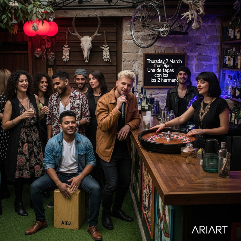 Vibrant Bohemian Style Garden Bar Gathering with Live Music Event Vibrant Bohemian Style Garden Bar Gathering with Live Music Event