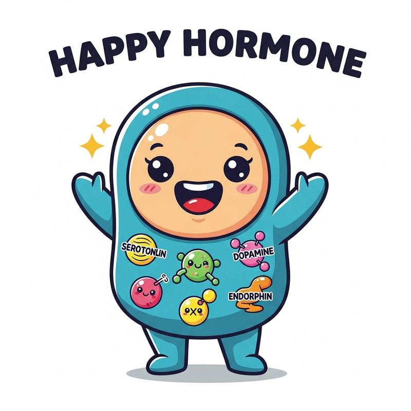 Happy Hormone Mascot: Brighten Your Day! Happy Hormone Mascot: Brighten Your Day!