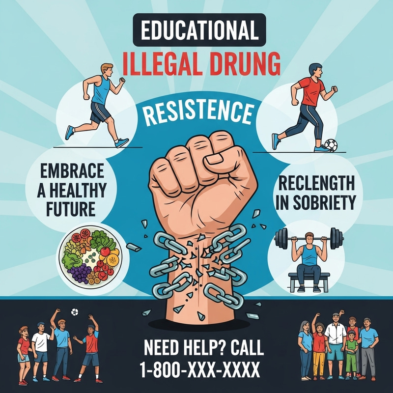 Easy Drawing for Poster: Suppress Illegal Drugs - Break Addiction Easy Drawing for Poster: Suppress Illegal Drugs - Break Addiction