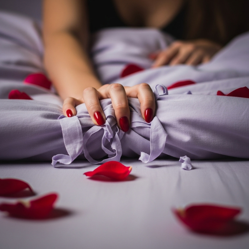 Emotional Moment: Captivating Bed Cover Scene Emotional Moment: Captivating Bed Cover Scene