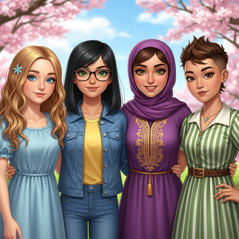 Beautiful Girls Images - Diverse Group Outdoors Beautiful Girls Images - Diverse Group Outdoors