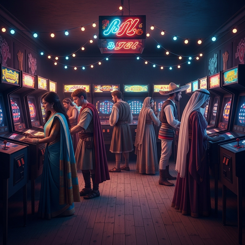 Ancient Time Arcade: Multi-Cultural Gaming Scene