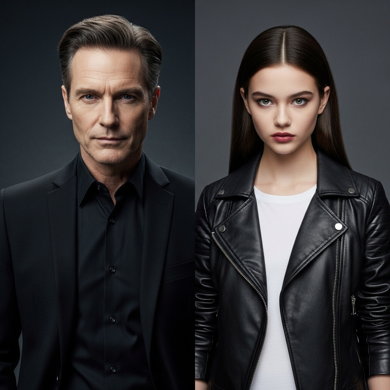 Twilight Aro Lookalike: Dark-Haired Man & Young Vamp Girl