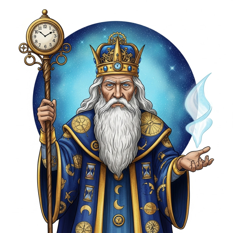 Monarch of Time: Golden Clockwork Figure