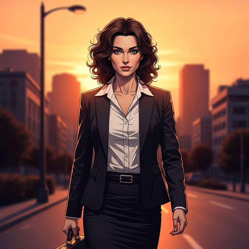 Cinematic Portrait of a Confident Businesswoman