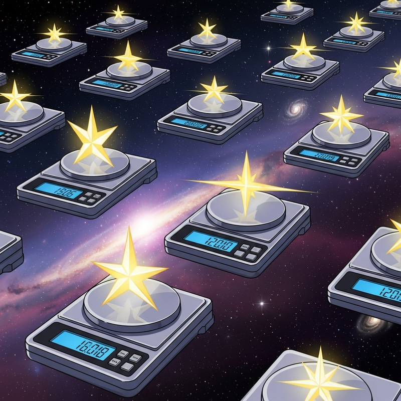 Cartoon Anime Artwork - Stars on Electronic Scales Cartoon Anime Artwork - Stars on Electronic Scales