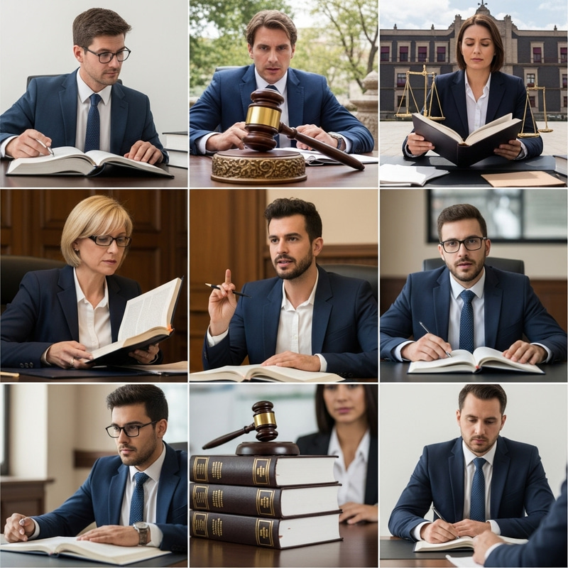 Mexican Legal Professionals Collage | Diverse Lawyers and Court Scenes Mexican Legal Professionals Collage | Diverse Lawyers and Court Scenes