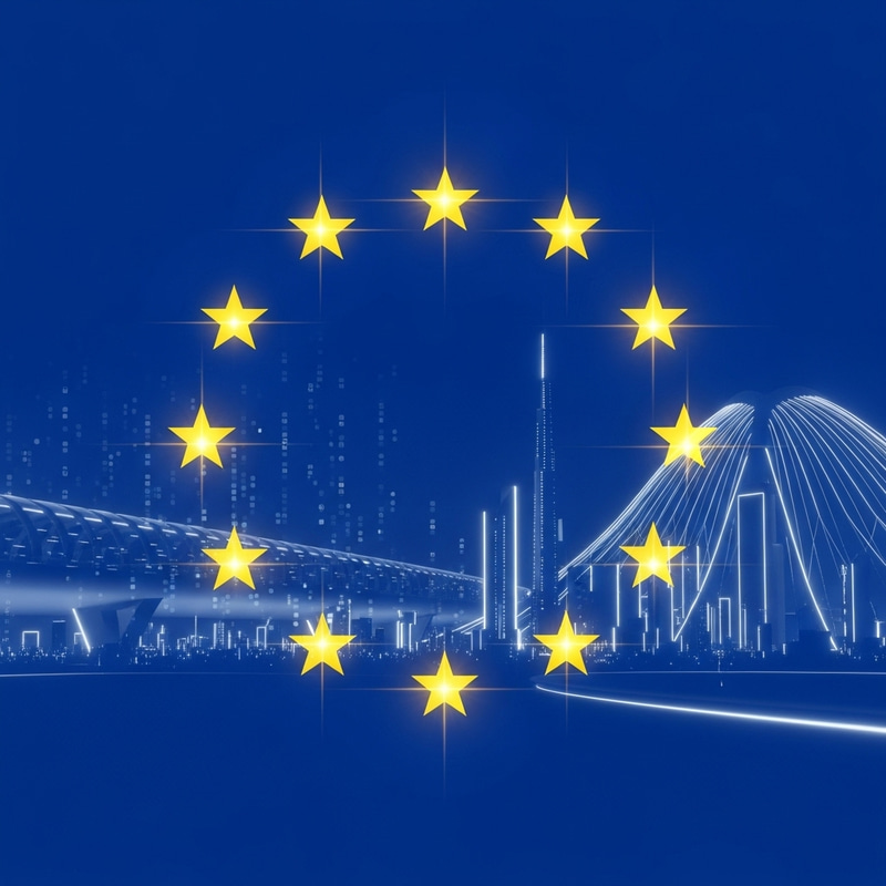 Futuristic European Union Flag Design