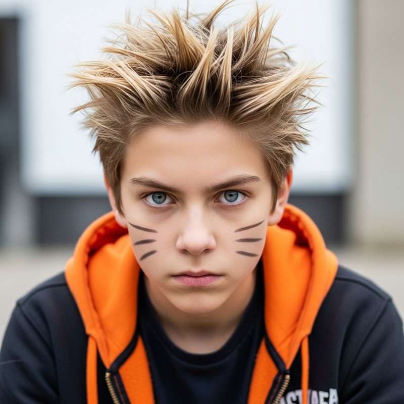 Naruto Uzumaki, 18: Energetic Teen with Spiky Blonde Hair Naruto Uzumaki, 18: Energetic Teen with Spiky Blonde Hair