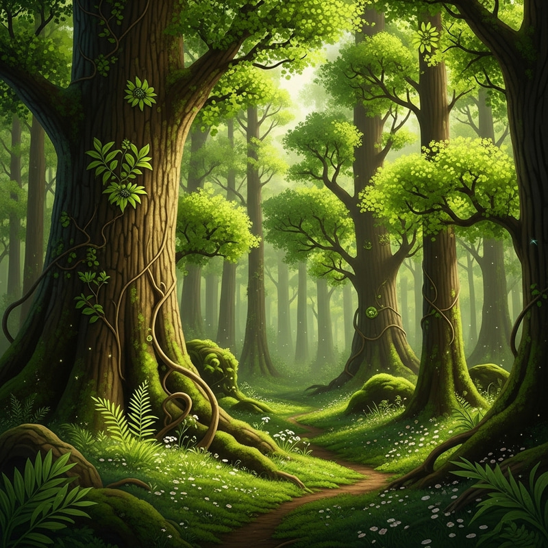 Enchanted Forest Shapes: Mystical Beauty in Nature Enchanted Forest Shapes: Mystical Beauty in Nature