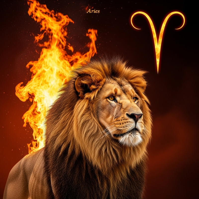 Majestic Lion: Embodiment of Aries Passion & Vitality