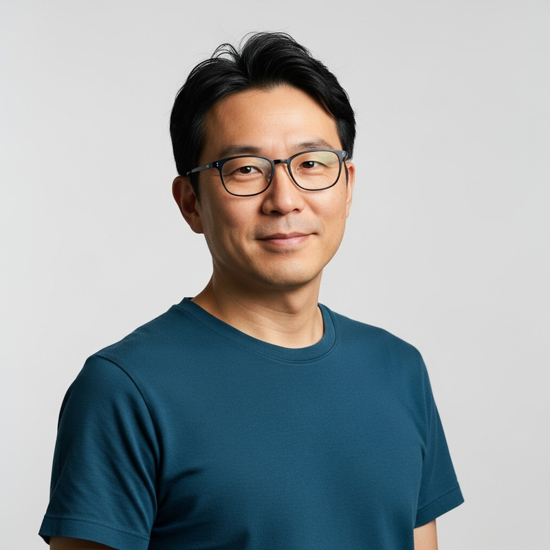 Mature Man in Stylish Glasses and Confident Smile