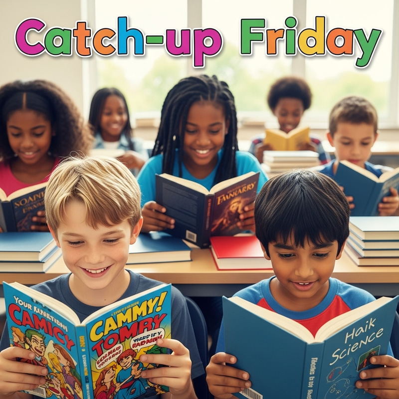 Catch-up Friday: Diverse Students Immersed in Books Catch-up Friday: Diverse Students Immersed in Books