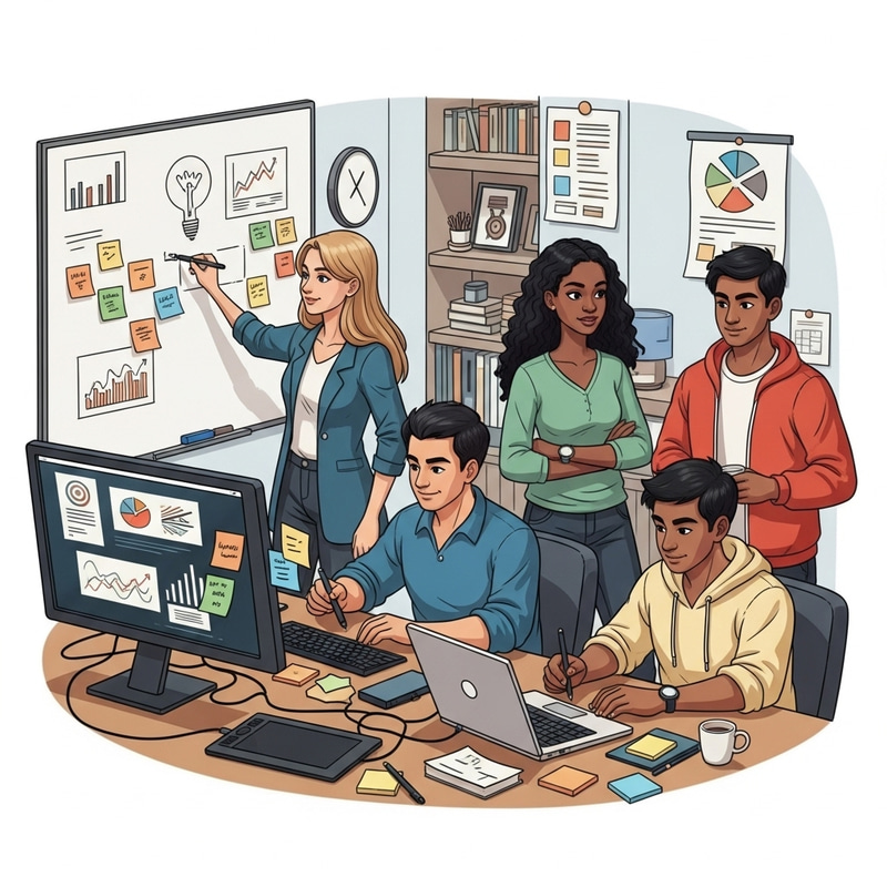 Diverse Tech Team Brainstorming & Designing for Launch Diverse Tech Team Brainstorming & Designing for Launch